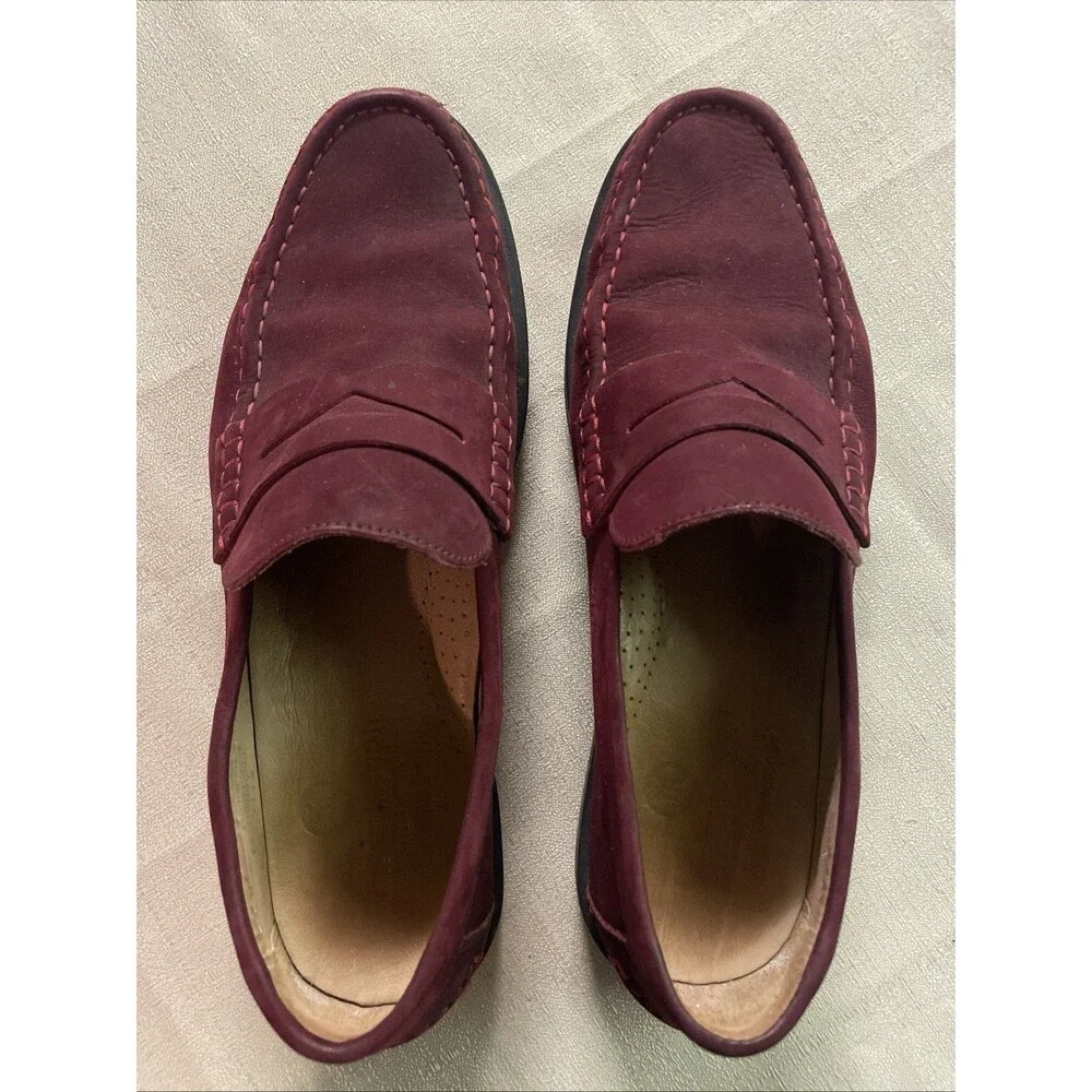 Marc Joseph size US 11.5 Red Nobuck Penny loafers